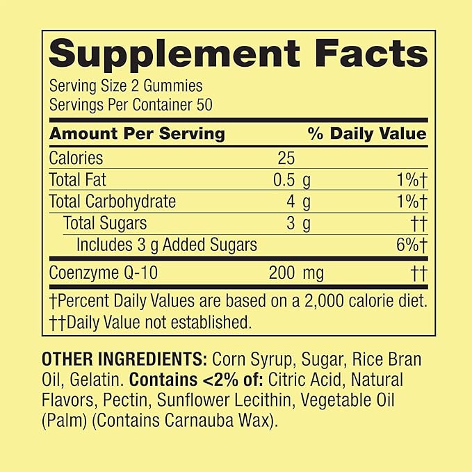 Spring Valley CoQ10 Adult Gummies 200mg 100 Count +Better Guide Vitamins Supplements Book Printed Free Include