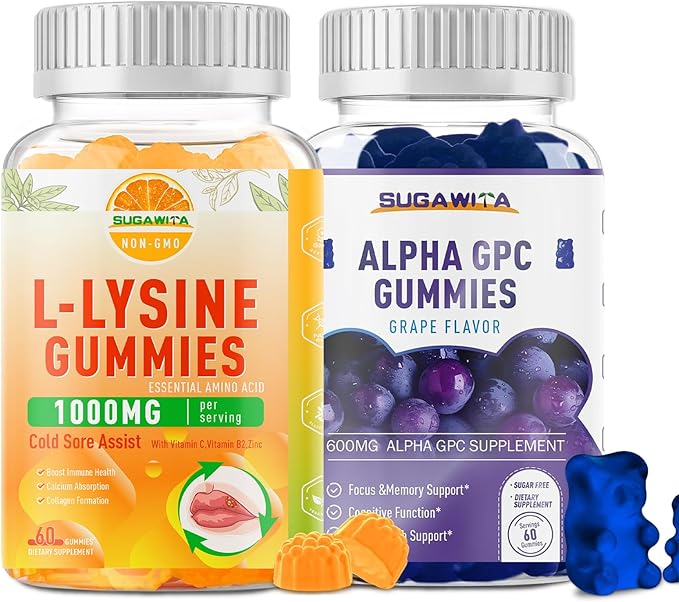 Lysine Gummies and Alpha GPC Gummies