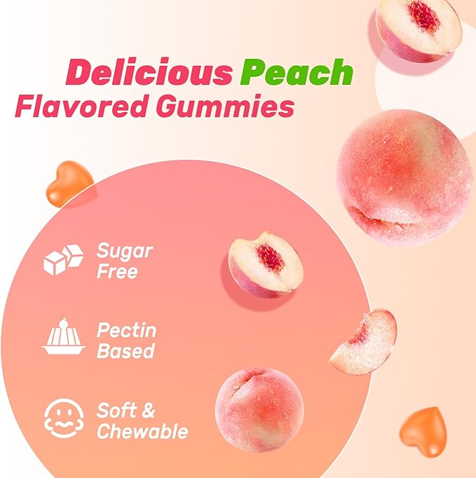 2 Pack CoQ10 Gummies 5X Better Absorption Coenzyme Q10 for Cellular Energy and Antioxidant Support 120 Peach Gummies