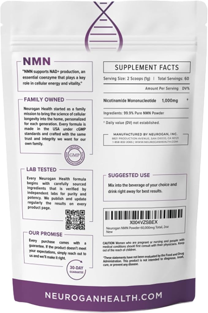Neurogan NMN Powder 60000mg Total 2oz
