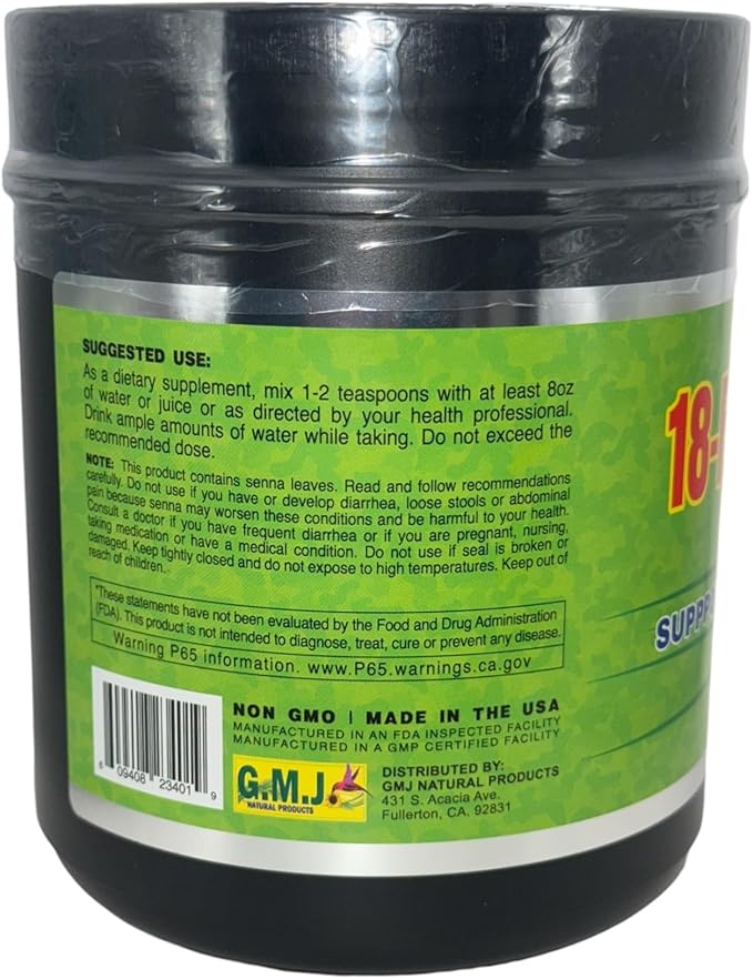 FIBRA 18 Super MAX Powder (18 Fibers) - 400g - Dietary Supplement - Supports Cleansing &amp Detoxification Unflavored (2 Pack)