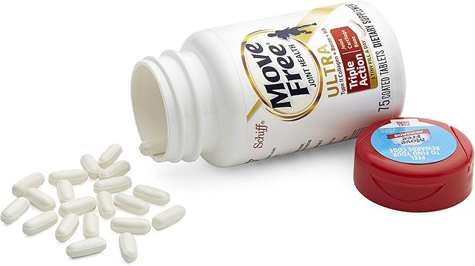 Move Free Type II Collagen Boron &amp HA Ultra Triple Action Tablets Move Free (75 Count in A Bottle) 1 ea (Pack of 3)