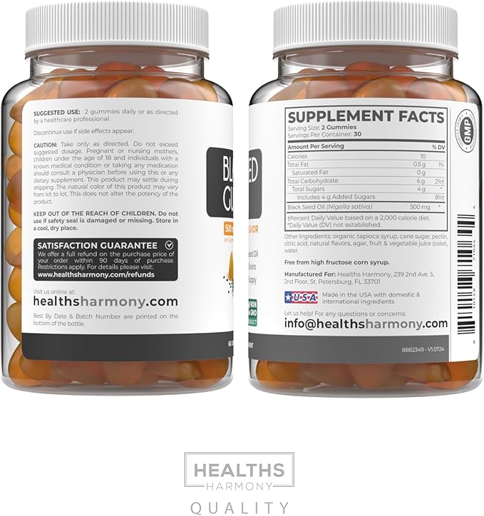 Black Seed Oil Gummies &amp Sea Moss (1-Month Supply) - Mineral-Rich Duo - Black Seed Oil Gummies Ginger Ale Flavor Cold-Pressed Nigella Sativa &amp Advanced Organic Irish Sea Moss with BioPerine (6
