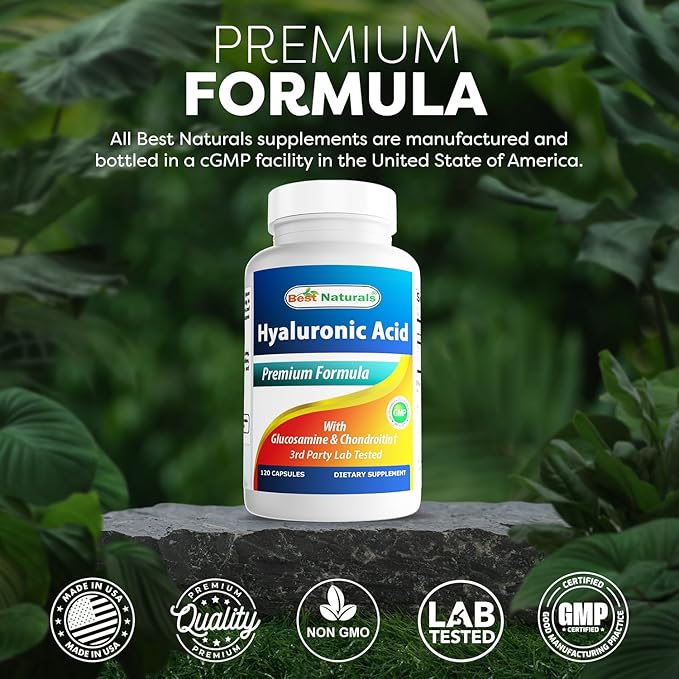 Best Naturals Hyaluronic Acid 100 mg 120 Capsules (Pack of 3)