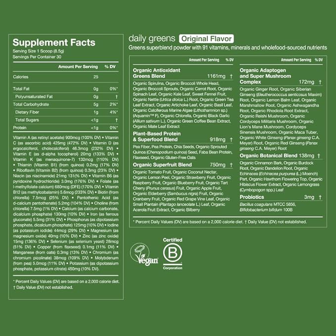 Huel Daily Greens Bundle | Watermelon Daily Greens Bag + Bottle | 30 Servings | Superfood Greens Powder | 91 Vitamins Minerals and Wholefood-Sourced Ingredient
