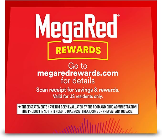 Megared Omega-3 Fish Oil + High Absorption Krill Oil 500mg Softgels MegaRed Advanced 4in1 (80 count in a bottle) Concentrated Omega-3 Fish &amp Krill Oil Supplement
