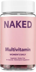 NAKED Nutrition Women's Multi - Daily Multivitamin - Vitamins A C E Selenium Zinc Fruit and Super Green Extracts to Boost Immune Support - Gluten-Free and Vegetarian Vitamins 60 Capsules