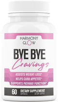 ByeBye Cravings Appetite Suppressant - Supports GLP-1 Pathway Function Weight Loss Pills for Women &amp Fat Burner + Appetite Suppressant | 3rd Party Tested Supplement - 60 Capsules to Lose Weight