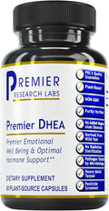 Premier Research Labs Premier DHEA - DHEA Supplement for Women &amp Men Pure DHEA 25mg Hormone Support for Healthy Aging Wild Yam DHEA Vegan Friendly - 60 Vegetarian Capsules