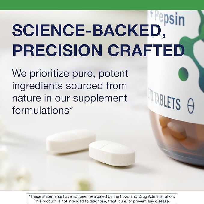 Metagenics SpectraZyme Betaine HCl with Pepsin - Digestive Support for Protein Breakdown &amp Nutrient Absorption* - Betaine Hydrochloride 650 mg &amp Pepsin 40 mg - Non‑GMO Gluten‑Free - 270 Capsu