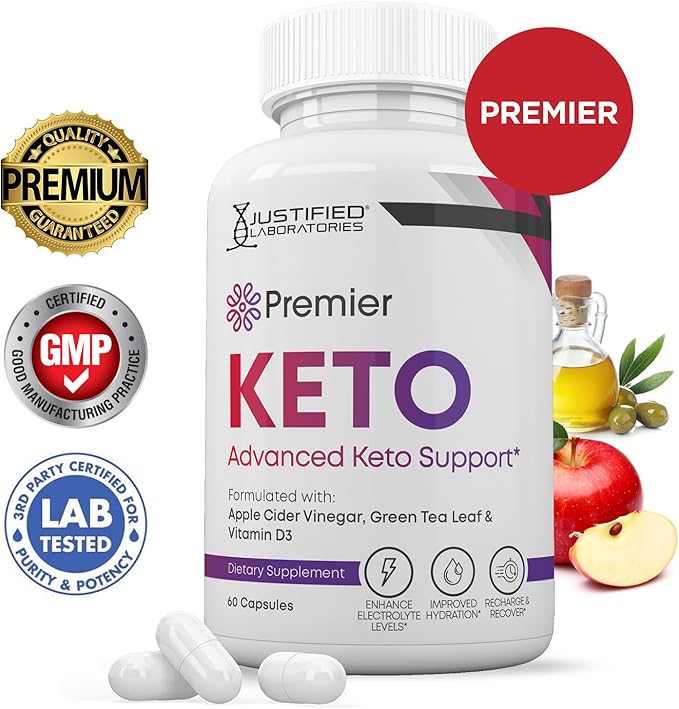 (3 Pack) Premier Keto ACV Pills 1275MG Keto Support Blend Alternative to Gummies Formulated with Apple Cider Vinegar Extra Virgin Olive Oil Powder Green Tea Leaf 180 Capsules