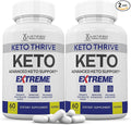 (2 Pack) Keto Thrive Keto ACV Extreme Pills 1675MG Keto Support Blend Capsule Alternative to Keto ACV Formulated with Apple Cider Vinegar Extra Virgin Olive Oil Powder Green Tea Leaf 120 Capsules