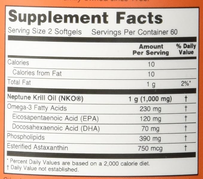 Now Foods Neptune Krill Oil 500Mg(2-pack)120 softgels