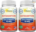 aSquared Nutrition Astaxanthin Supplement - Natural Astaxanthin Pills from Haematococcus Pluvialis Extract for Pure Energy - Max Strength 10mg - 120 Softgels (Pack of 2)