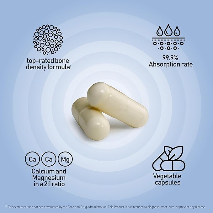 NANOWELL Sean Lee's iBone Cal Mag - Bone Health Calcium &amp Magnesium Supplement - 120 Vegetable Capsules 30 Day Supply