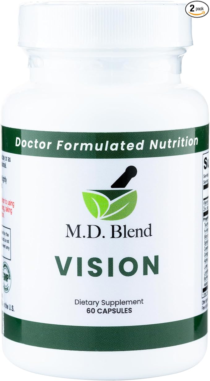 Vision Expertly Formulated Lutein and Zeaxanthin Supplements for Eye Health AREDS2 Preservision Support Astaxanthin Zinc Thiamine Eye Vitamins A &amp C - 60 Capsules (Pack of 2)