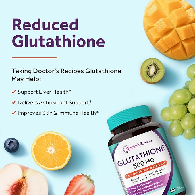 Doctor's Recipes Women's Wellness Pair: Glutathione with Milk Thistle + 100B Probiotic with Cranberry for Vaginal &amp Urinary Health