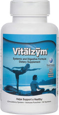 VITÄLZYM Digestive Enzymes for Gut Health | Proteolytic Systemic Multi Enzymes with Serrapeptase for Women and Men | Helps Increase Blood Flow and Maintain Digestive Health (90 Capsules)