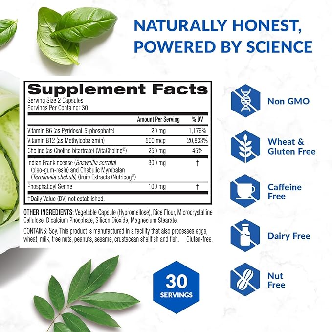 BioTrust Eternal Mind Brain Supplements for Memory &amp Focus - Sharpen Mental Agility Recall &amp Concentration with Age - Clinically Studied Supplement for Longevity &amp Cognition - 30 Servings