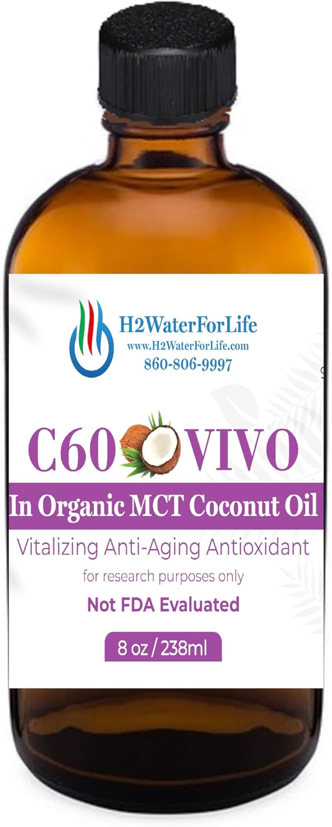 H2 WATER FOR LIFE C60 VIVO (8oz Coco)