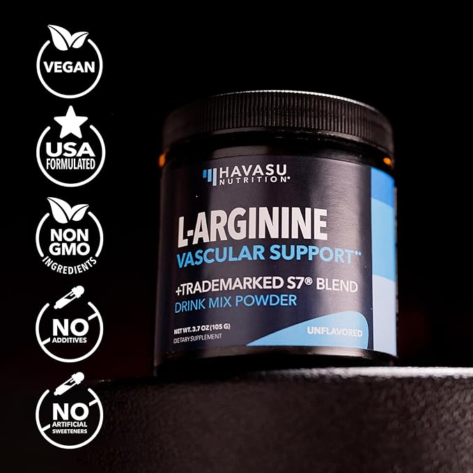 L-Arginine Powder - Nitric Oxide Supplement for Men and Women with L-Citrulline and Beet Root - Pre and Post Workout Support for Endurance and Recovery - Unflavored 1 Month Supply (30 Scoops)