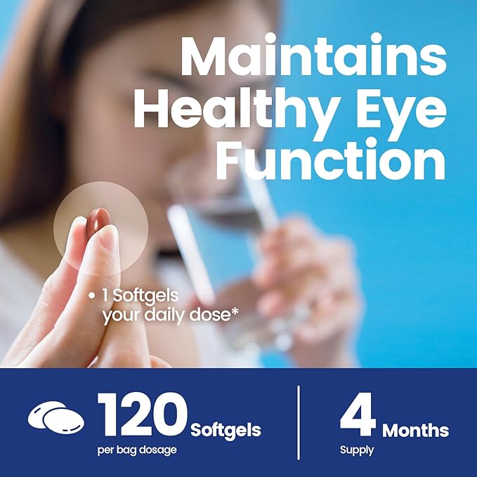 VivoNu 120pcs Lutein Eye Vitamins Supplement for Macular Health and Dry Eye Contains Lutein Zinc Vitamins C/E &amp Zeaxanthin to Support Eye Health (240p)