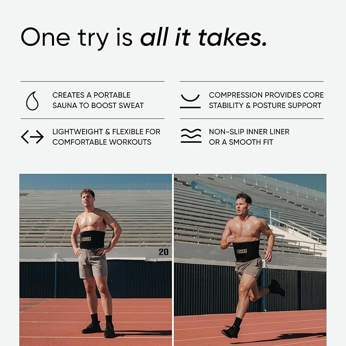 Sports Research Training Performance Pack - Creatine Monohydrate and Sweet Sweat Waist Trimmer (Black/Yellow Small)
