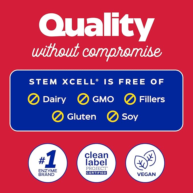 Enzymedica Stem XCell Enzyme and Antioxidant Support for Brain and Cellular Health 60 Capsules