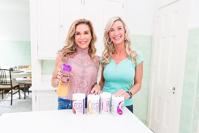 BCAA Pre Workout Powder for Moms | Naturally Sweetened with Stevia Erythritol &amp Monk Fruit to Help Build Energy Pre &amp Post Workout | 3:1:1 ratio of Amino Acids | 40 Servings (Raspberry Lemon