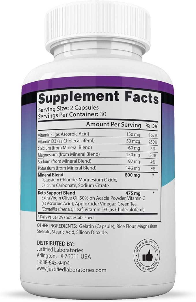 (3 Pack) Keto Burn Diet Pills 1275MG New &amp Improved Formula Contains Apple Cider Vinegar Extra Virgin Olive Oil Powder Green Tea Leaf 180 Capsules