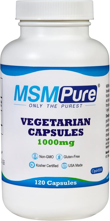 KALA HEALTH MSMPure MSM Capsules 120 Count and MSM Gel with Organic Aloe 8oz Bundle