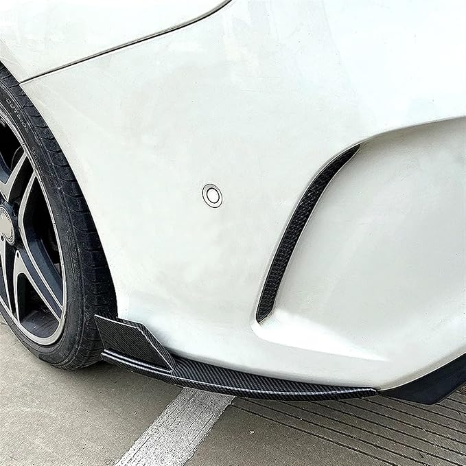Kiyah Rear Bumper Lip Diffuser Side Spoiler Splitter Compatible for Mercedes Benz CLA Class C117 CLA180 200 CLA45 AMG 2013-2019 Body Kits (Color : Carbon Look)