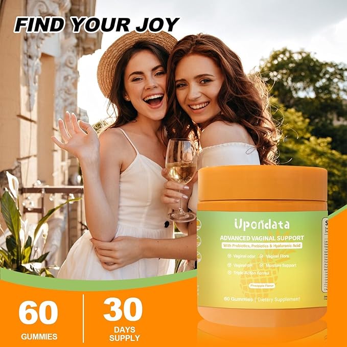 Flora+ GummiesAdvanced Vaginal Probiotic Gummies for Women's Ph Balance Vaginal SupportPromote Healthy Vaginal Odor &amp Flora Pineapple Flavored 60 Gummies