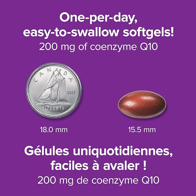 Webber Naturals Coenzyme Q10 (CoQ10) 200 mg 60 Softgels High Potency Antioxidant Supplement for Heart Health and Cellular Energy Production 60 Day Supply Gluten Free