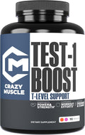 Crazy Muscle Booster for Men and Women (Over 1300mg per Capsule) to Increase Low Levels in Males Reverse The Effects of Low Levels on Muscle and Fat 90 Supplement Pills