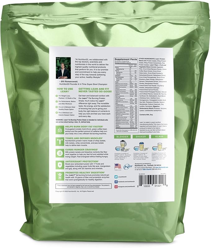 Lean1 Banana 5 Pound (43 servings) Fat Burning Meal Replacement