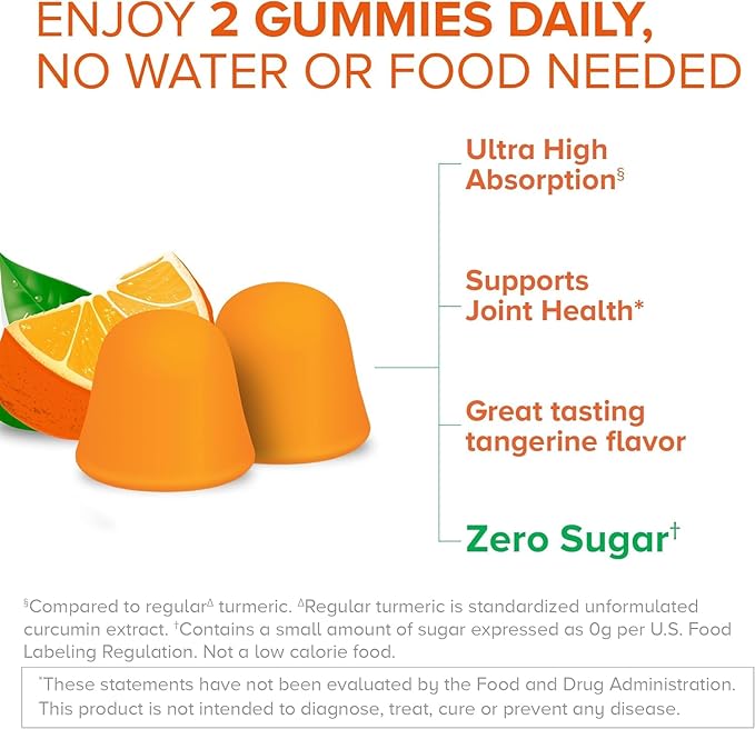 Qunol Zero Sugar Turmeric Gummies Vegetarian Gluten Free 500mg + Qunol Magnesium Gummies 200mg Vegetarian 90 Count