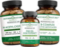 NAC + Omega-3 + B Complex Bundle – Immune Energy &amp Heart Support | Antioxidant Defense for Brain Stress &amp Wellness