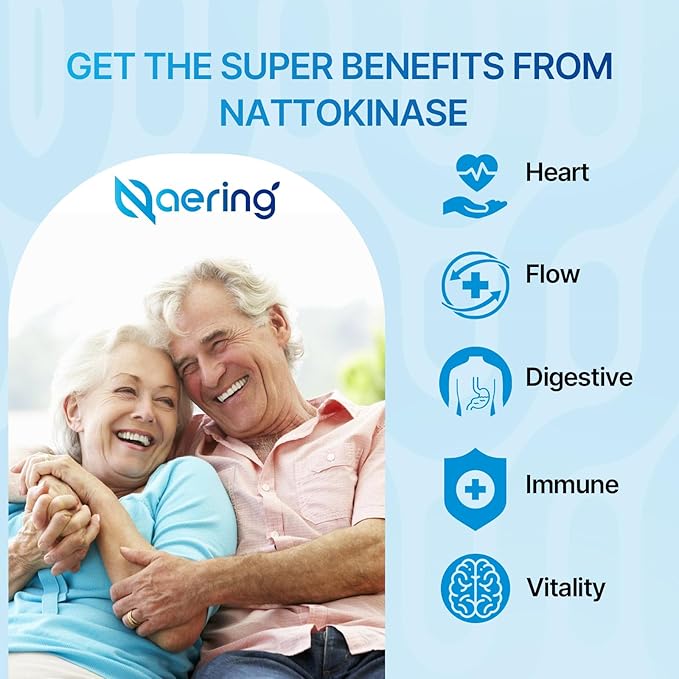 Liposomal Nattokinase 12000 FU Serrapeptase 360000 SPU Enzyme Supplement - Enriched with Synergistic Enzymes and Nutrient Blend &amp Inulin for Circulatory Gut Digestion 60 Capsules (2 Bottle)