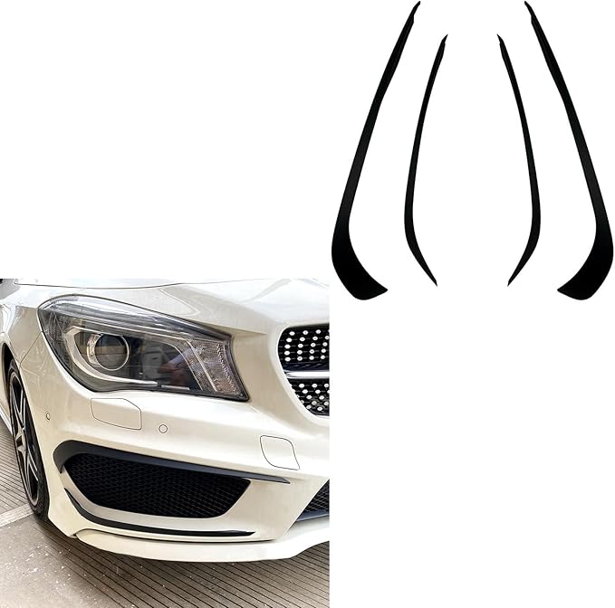 Compatible with Mercedes-Benz CLA-Class C117 CLA200 260 CLA45 AMG 2013-2015 Front Bumper Spoiler Splitter Air Intake Grille Trim Cover