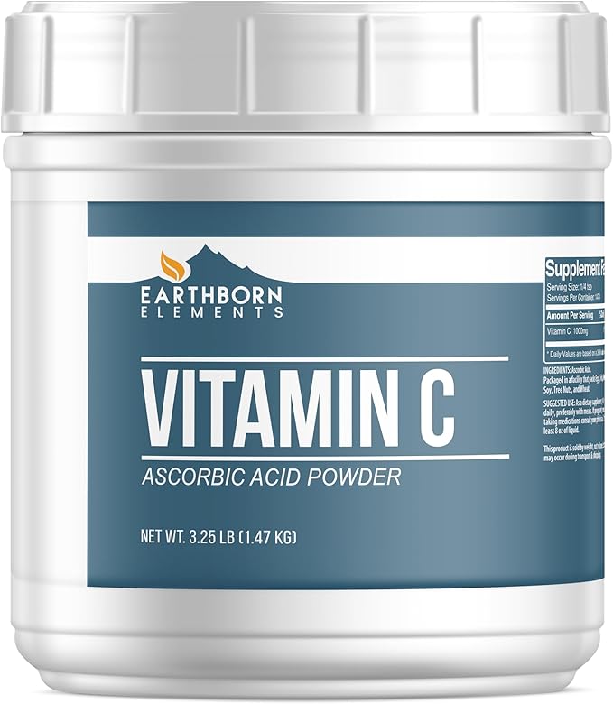 Earthborn Elements Vitamin C Powder 3.25 lb Ascorbic Acid Dietary Supplement