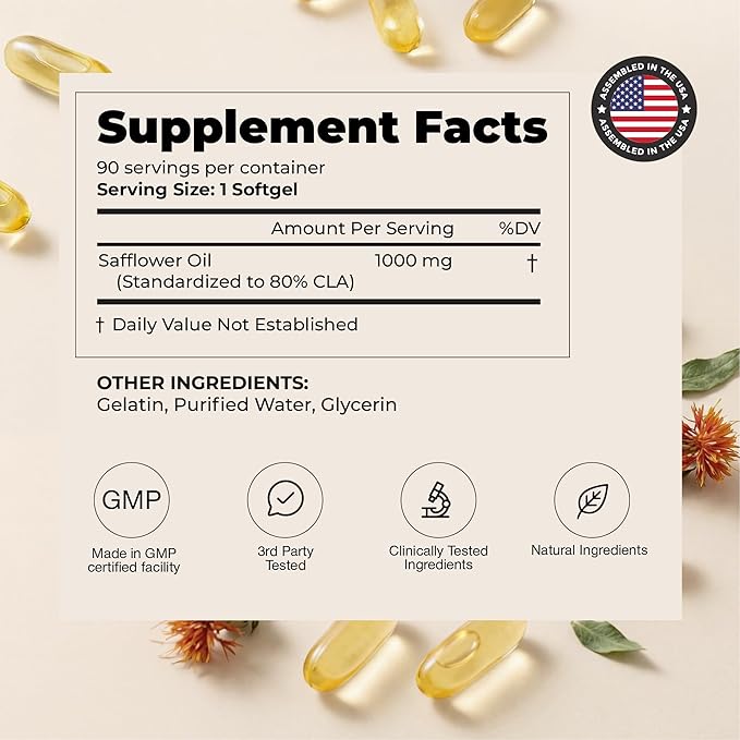 UNALTERED Belly Fat Burner for Men - Natural Weight Loss Pills to Support Reduced Body Fat Preservation of Lean Muscle Mass and a Healthy Metabolism - CLA Dietary Supplement - 90 Softgel Capsules