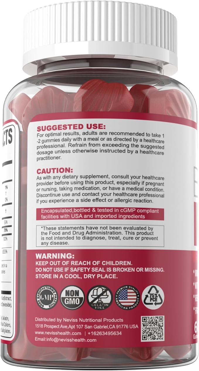 Beet Root Gummies with Iron Methyl B12 Folate Vitamin C - Increase Nitric Oxide &amp Iron Levels Energy Support Fight Fatigue Beetroot &amp Gentle Iron Supplement Sugar Free 60 Counts