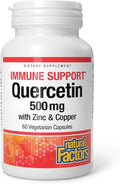 Natural Factors Quercetin with Zinc &amp Copper - Antioxidant Support Supplement Aids Sinus Health - Immune &amp Cellular Health Support Supplement - 60 Vegetarian Capsules (60 Servings)