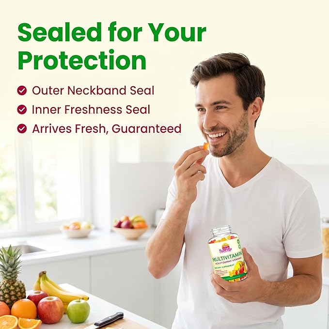 Flamingo Supplements Multivitamin Gummies | Vegan Friendly Kosher Halal NO Gluten or Gelatin no GMO| for Men Women &amp Kids| 3 Natural Flavors | Vitamins C B3 B12 Biotin Zinc &amp More| 100