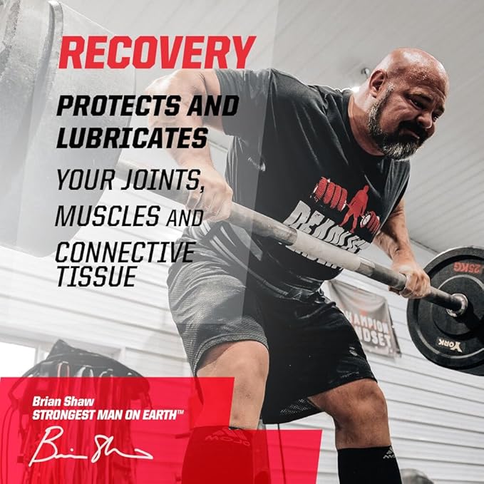 Undefined Nutrition Recovery by Brian Shaw - Oral Liquid Hyaluronic Acid (HA) + MSM - Protects Joints and Muscles Reduces Post Workout Soreness – Joint and Connective Tissue Repair Supplement – 24 oz