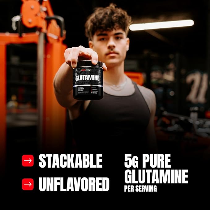 ProSupps Glutamine Powder for Men &amp Women - 5000mg L-Glutamine Workout Supplement for Muscle Recovery Immune Support &amp Gut Health - Zero Sugar &amp Carbs Gluten-Free - Unflavored 60 Servin