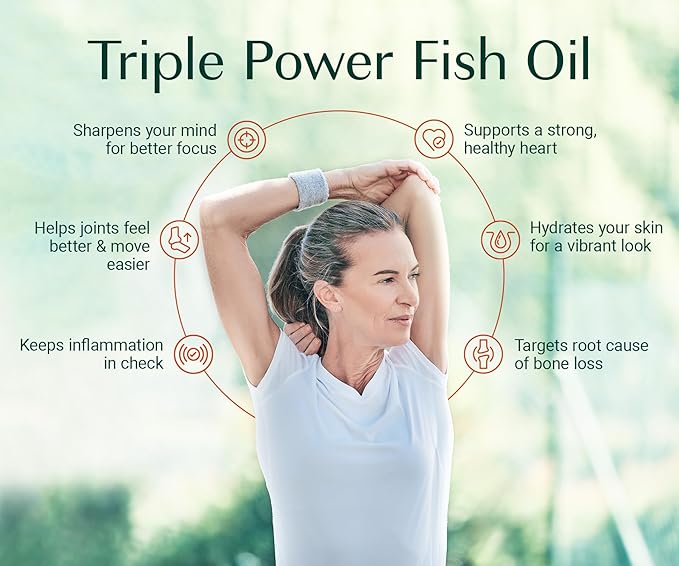 ALGAECAL Triple Power 1200mg EPA &amp DHA Omega 3 Fish Oil Supplement Supporting Brain Heart Skin &amp Bones Liquid Emulsion Mango Taste Burp-Less Sugar-Free Made in USA