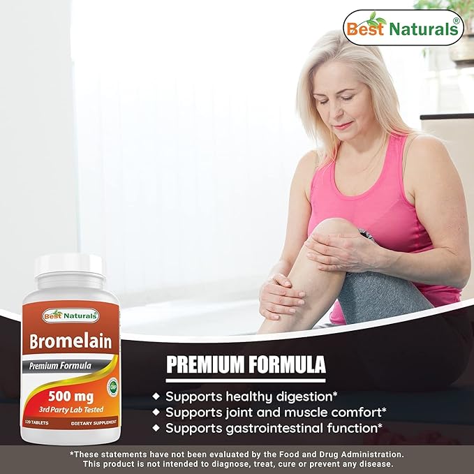 Best Naturals Bromelain 500 mg &amp Quercetin 1000 mg