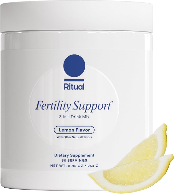 Ritual Fertility Support - Myo-Inositol NAC CoQ10 Supplement For Women - 3-in-1 Drink-Mix Formulated to Support Conception Outcomes with Studied Ingredients - Designed with an OB/GYN. - 60 Servings*